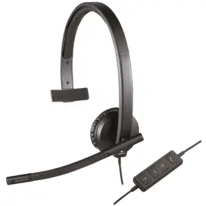 Headset Logitech H570e (981-000574) Stereo, Microfone ECM bidirecional, Conexão USB, Garantia de hardware limitada de 2 anos